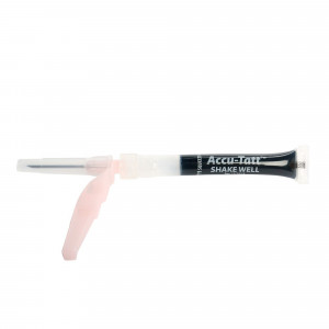 Accu-Tatt, Black Ink with 1" 18G Safety Needle (Qty. 25)