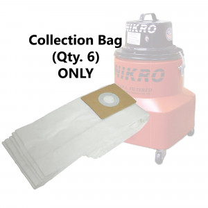 Large Collection Bags for NIKRO 10 Gallon HEPA Lead Vacuum (Qty. 6)