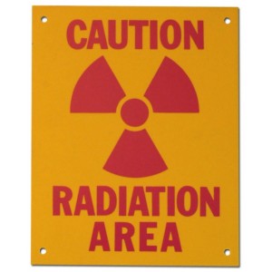 PVC Sign, Caution: Radiation Area, Sign 8 x 10 Inch