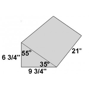 Covered Foam Wedge 35/55 Degree Angle