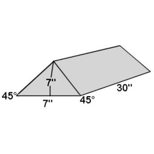 Covered Foam Wedge 45 Degree Angle