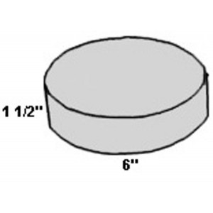 Covered Foam Circle 6 inch Diameter