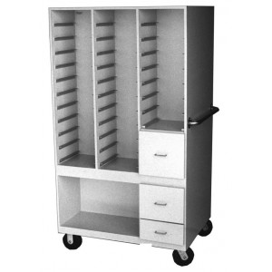 Double Sided Mobile Storage Cabinet