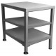 Steel Table with Two Shelves, 36 W x 24 D x 36 Inch H