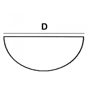 Half Round Lead Block 3.0cm diameter x 5cm High