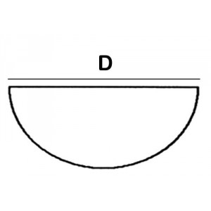 Half Round Lead Block 12.0cm diameter x 6cm High