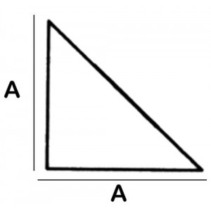 Triangular Lead Block 3.5cm x 3.5cm x 6cm High