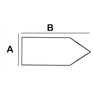 Pointed-Rectangular Lead Block 3cm x 6cm x 5cm High