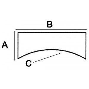 Concave-Rectangular Lead Block 5cm x 12cm x 10cm x 6cm High