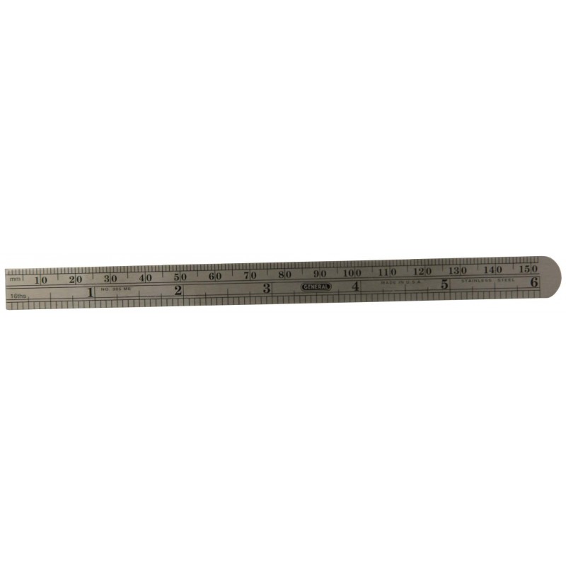 15cm / 6inch steel ruler - Matcon