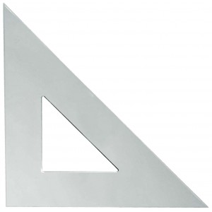 Plastic Triangle 12in, 45 Degree/45 Degree