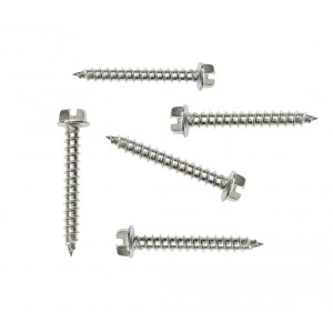 Stainless Steel Screw-Hex / Washer Head, Number 12 x 1 1/2 Inch