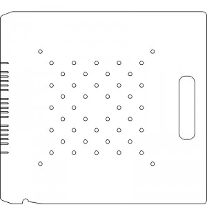 Siemens Screw Coding 3/8 inch thick Acrylic Tray 44 - 1/4 inch diameter holes with No Scribing