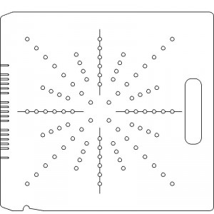 Siemens Screw Coding 3/8 inch thick Acrylic Tray 88 - 1/4 inch diameter holes with Open Central Axis Scribing