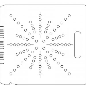 Siemens Screw Coding 1/2 inch thick Acrylic Tray 88 - 3/8 inch diameter holes with Open Central Axis Scribing