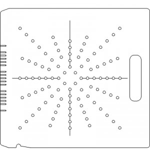 Siemens Screw Coding 3/8 inch thick Polycarbonate Tray 96 - 1/4 inch diameter holes with Open Central Axis Scribing