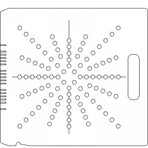 Siemens Screw Coding 3/8 inch thick Acrylic Tray 96 - 3/8 inch diameter holes with Open Central Axis Scribing