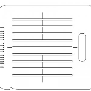 Siemens Screw Coding 1/2 inch thick Acrylic Tray 9 slots - 7/32 inch wide with Open Central Axis Scribing