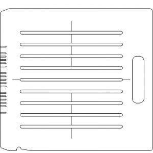 Siemens Screw Coding 1/4 inch thick Polycarbonate Tray 9 slots - 1/4 inch wide with Open Central Axis Scribing