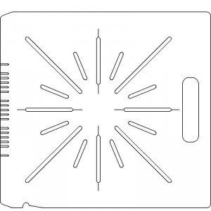 Siemens Screw Coding 3/8 inch thick Polycarbonate Tray 16 slots - 7/32 inch wide with Open Central Axis Scribing
