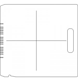 Siemens Screw Coding 3/8 inch thick Polycarbonate Tray Blank with Central Axis Scribing