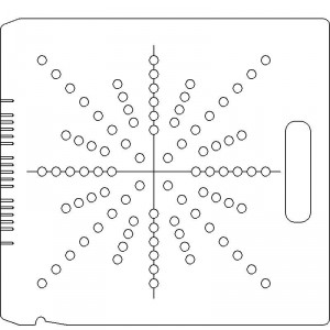 Siemens Screw Coding 3/8 inch thick Polycarbonate Tray 88 - 3/8 inch diameter holes with Central Axis Scribing