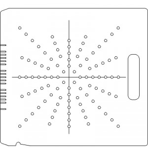 Siemens Screw Coding 3/8 inch thick Polycarbonate Tray 96 - 1/4 inch diameter holes with Central Axis Scribing