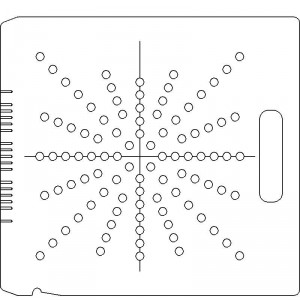 Siemens Screw Coding 3/8 inch thick Polycarbonate Tray 96 - 3/8 inch diameter holes with Central Axis Scribing