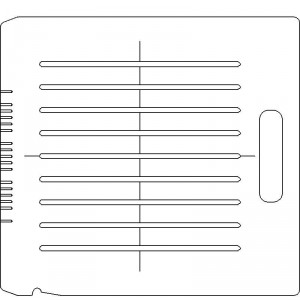 Siemens Screw Coding 1/2 inch thick Acrylic Tray 9 slots - 7/32 inch wide with Central Axis Scribing