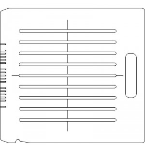 Siemens Screw Coding 3/8 inch thick Acrylic Tray 9 slots - 1/4 inch wide with Central Axis Scribing
