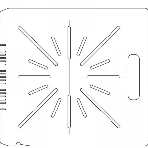 Siemens Screw Coding 3/8 inch thick Polycarbonate Tray 16 slots - 7/32 inch wide with Central Axis Scribing