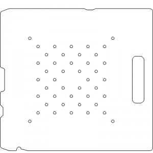 Siemens Screw and Digital Coding By-Pass 3/8 inch thick Acrylic Tray 44 - 1/4 inch diameter holes with No Scribing