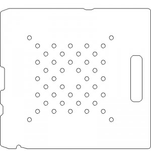 Siemens Screw and Digital Coding By-Pass 3/8 inch thick Acrylic Tray 44 - 3/8 inch diameter holes with No Scribing