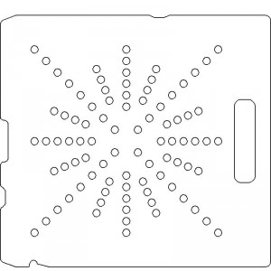 Siemens Screw and Digital Coding By-Pass 1/2 inch thick Acrylic Tray 88 - 3/8 inch diameter holes with No Scribing