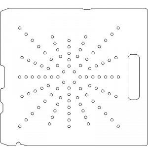 Siemens Screw and Digital Coding By-Pass 3/8 inch thick Polycarbonate Tray 96 - 1/4 inch diameter holes with No Scribing