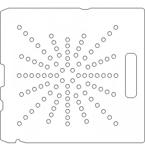 Siemens Screw and Digital Coding By-Pass 1/4 inch thick Acrylic Tray 96 - 3/8 inch diameter holes with No Scribing