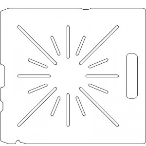 Siemens Screw and Digital Coding By-Pass 3/8 inch thick Polycarbonate Tray 16 slots - 7/32 inch wide with No Scribing