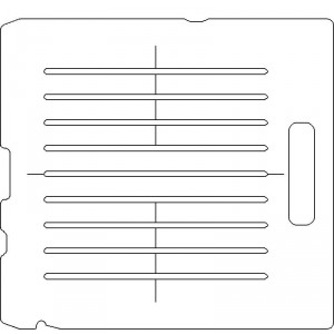 Siemens Screw and Digital Coding By-Pass 1/2 inch thick Acrylic Tray 9 slots - 7/32 inch wide with Open Central Axis Scribing