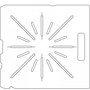 Siemens Screw and Digital Coding By-Pass 1/2 inch thick Acrylic Tray 16 slots - 1/4 inch wide with Open Central Axis Scribing