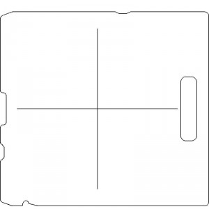 Siemens Screw and Digital Coding By-Pass 1/4 inch thick Polycarbonate Tray Blank with Central Axis Scribing