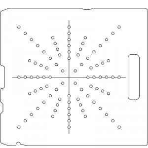 Siemens Screw and Digital Coding By-Pass 3/8 inch thick Acrylic Tray 88 - 1/4 inch diameter holes with Central Axis Scribing