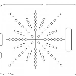 Siemens Screw and Digital Coding By-Pass 3/8 inch thick Acrylic Tray 88 - 3/8 inch diameter holes with Central Axis Scribing