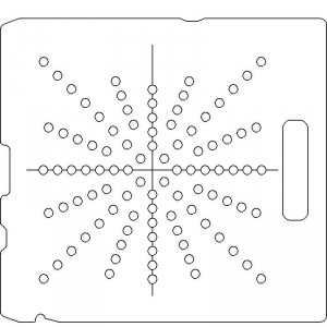 Siemens Screw and Digital Coding By-Pass 1/4 inch thick Acrylic Tray 96 - 3/8 inch diameter holes with Central Axis Scribing