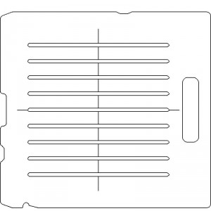 Siemens Screw and Digital Coding By-Pass 1/2 inch thick Acrylic Tray 9 slots - 7/32 inch wide with Central Axis Scribing