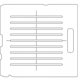 Siemens Screw and Digital Coding By-Pass 1/2 inch thick Acrylic Tray 9 slots - 1/4 inch wide with Central Axis Scribing