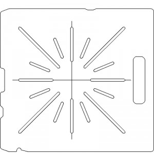 Siemens Screw and Digital Coding By-Pass 1/2 inch thick Acrylic Tray 16 slots - 7/32 inch wide with Central Axis Scribing