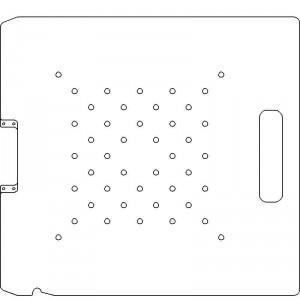 Siemens Digital Coding Socket 1/4 inch thick Acrylic Tray 44 - 1/4 inch diameter holes with No Scribing