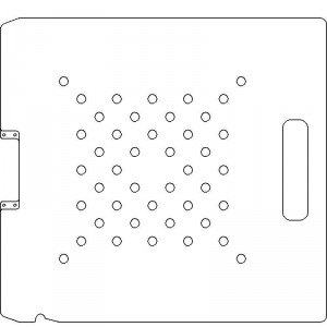 Siemens Digital Coding Socket 1/4 inch thick Acrylic Tray 44 - 3/8 inch diameter holes with No Scribing