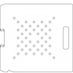 Siemens Digital Coding Socket 1/4 inch thick Polycarbonate Tray 44 - 3/8 inch diameter holes with No Scribing