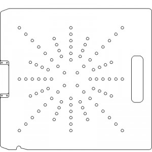 Siemens Digital Coding Socket 1/4 inch thick Acrylic Tray 88 - 1/4 inch diameter holes with No Scribing